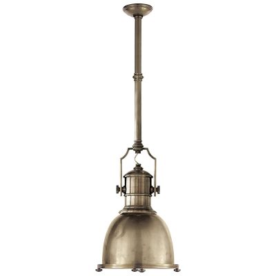 E.F. Chapman Country Industrial Pendant in Brass by Visual Comfort  Signature at Destination Lighting
