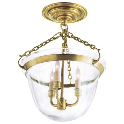 Country Bell Jar Semi-Flushmount by Visual Comfort Signature at