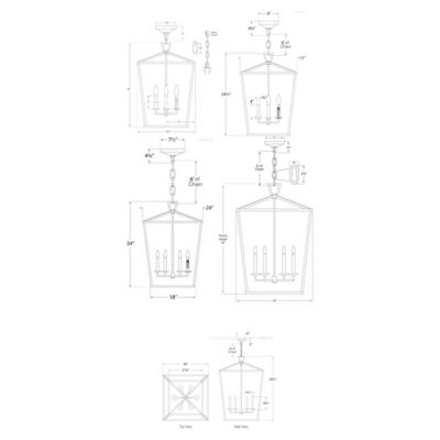 Darlana Lantern Pendant by Visual Comfort at