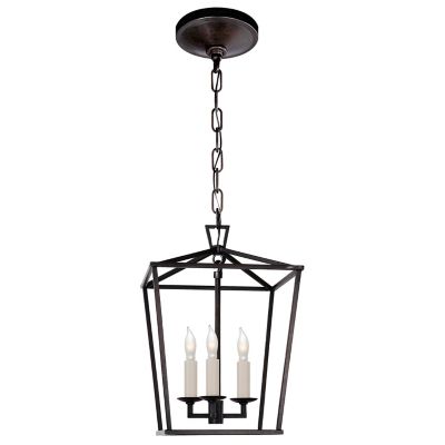 Visual Comfort Darlana Mini Lantern, Aged Iron