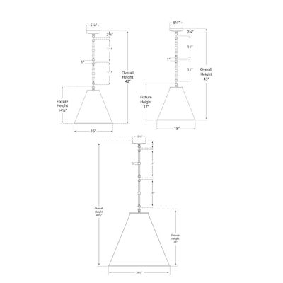 Goodman Antique Nickel Pendant by Visual Comfort at