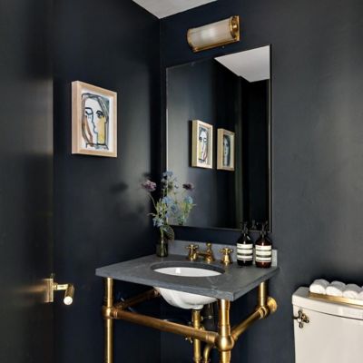 Shown in Hand-Rubbed Antique Brass finish, 10.75-Inch, in use