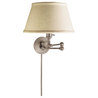 Boston Linen Swing Arm Sconce