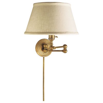 Boston Linen Swing Arm Sconce