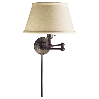 Boston Linen Swing Arm Sconce