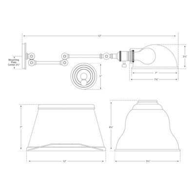 Boston SLG Swing Arm Sconce by Visual Comfort at