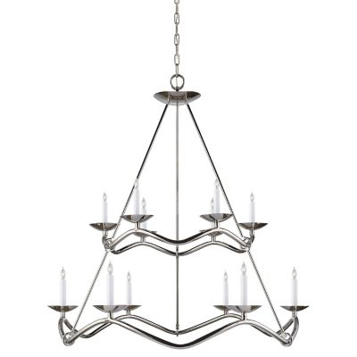 Choros Two-Tier Chandelier (Polished Nickel)-OPEN BOX RETURN