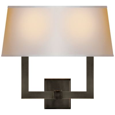 Square Tube Double Wall Sconce