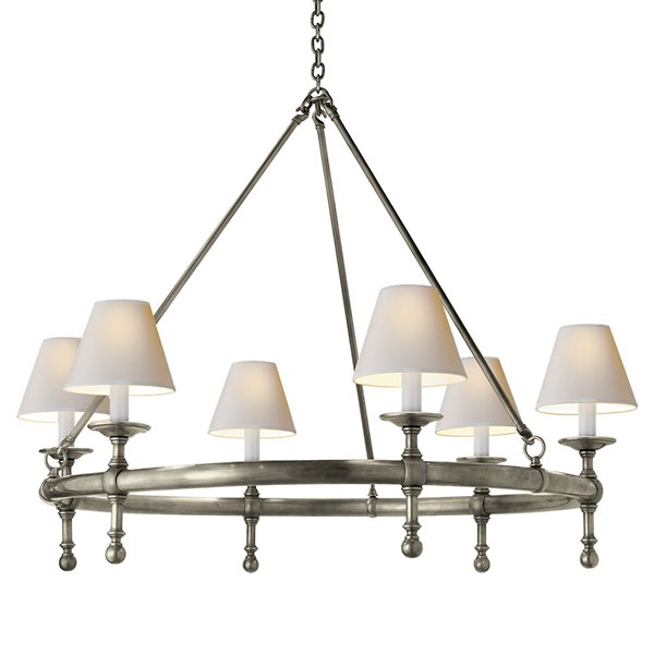 Classic Ring Chandelier By Visual, Visual Comfort Chandelier Parts