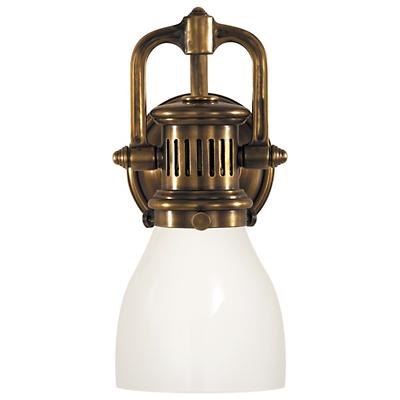 Yoke Suspended Wall Sconce with Glass Shade