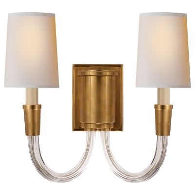VisualComfort HULTON 1 LIGHT SCONCE WITH CRYSTAL BACKPLATE AND