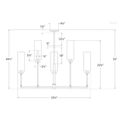 Ziyi Chandelier by Visual Comfort at