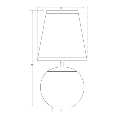 Terri Large Round Table Lamp by Visual Comfort at