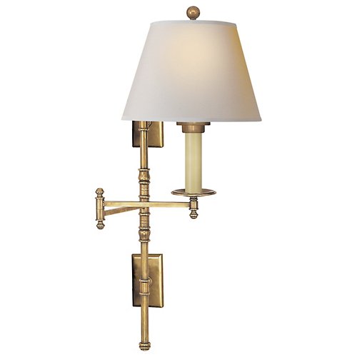 Dorchester Double Backplate Sconce (Natural/ Brass)-OPEN BOX
