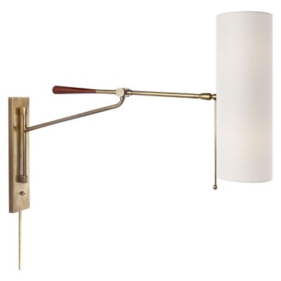 Frankfort Wall Sconce (Antique Brass and Mahogany)-OPEN BOX