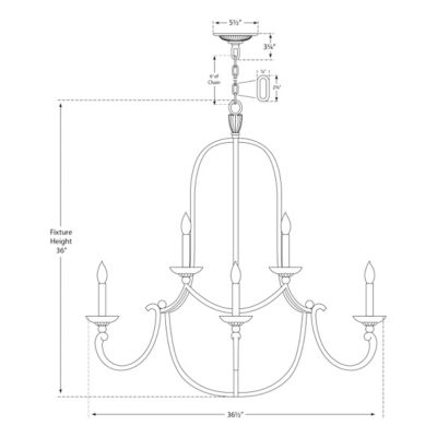 Flemish medium 2024 round chandelier