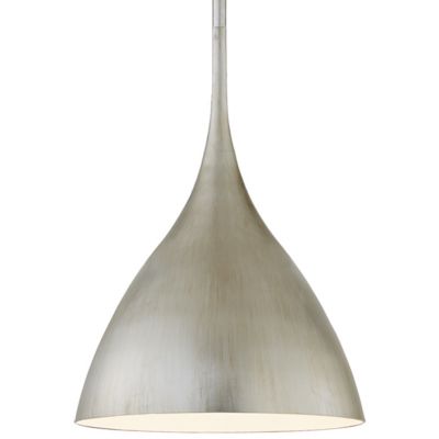 Agnes Pendant (Burnished Silver Leaf w/White|Small)-OPEN BOX