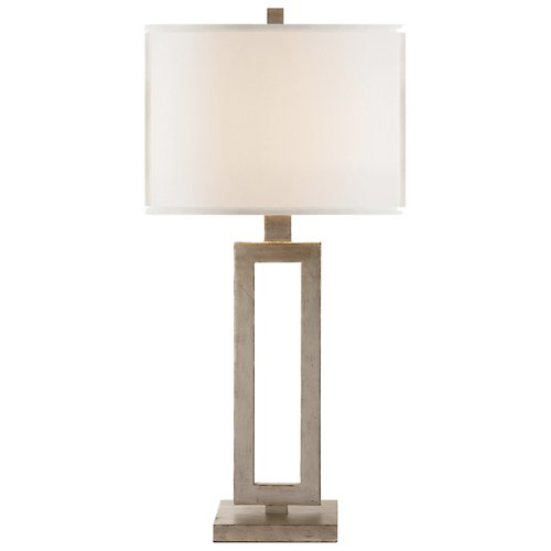 Mod Table Lamp (Burnished Silver w/Linen) - OPEN BOX RETURN