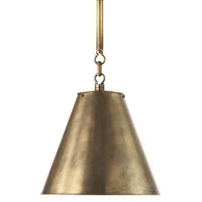 Goodman Mini Pendant (Antique Brass with White) - OPEN BOX