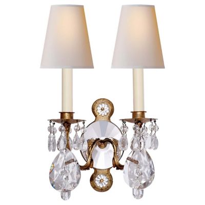 Yves Crystal Double Arm Sconce