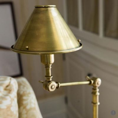 Visual Comfort Simple Floor Lamp - Amethyst Home  Simple floor lamp, Visual  comfort, Brass floor lamp