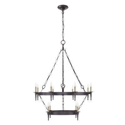 Branson 2-Tier Ring Torch Chandelier