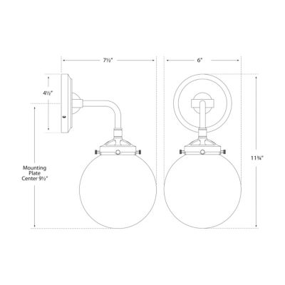 Bistro Wall Sconce by Visual Comfort at