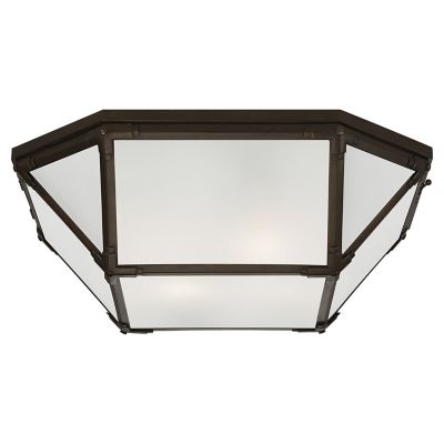 Morris Flushmount (Frosted|Antique Zinc|Small) - OPEN BOX