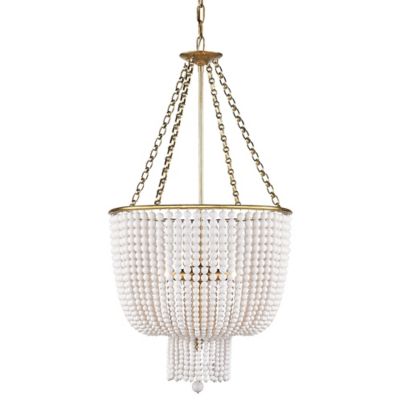 Jacqueline Chandelier (Antique Brass|White Acrylic)-OPEN BOX