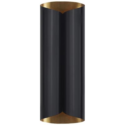 Selfoss Wall Sconce (Black with Antique Brass|Tall)-OPEN BOX