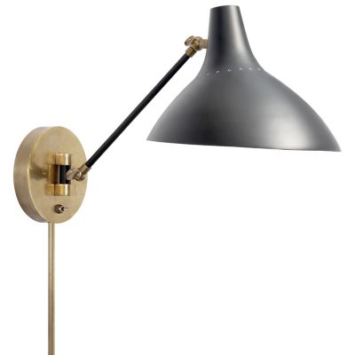 Charlton Wall Sconce (Black and Antique Brass) - OPEN BOX