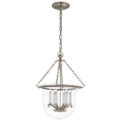 Country Bell Jar Pendant (Polished Nickel|Small) - OPEN BOX