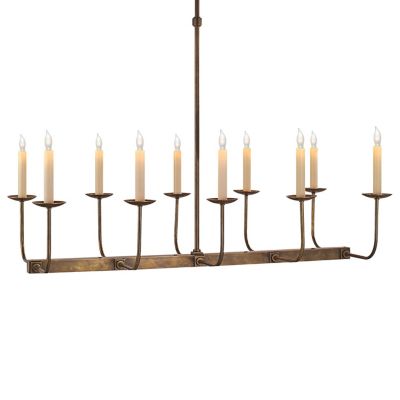 Linear Branched Chandelier (Antique Brass) - OPEN BOX RETURN