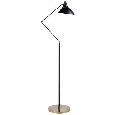 Charlton Floor Lamp (Black and Antique Brass) - OPEN BOX