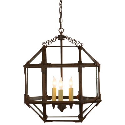 Morris Medium Pendant (Clear|Antique Zinc) - OPEN BOX