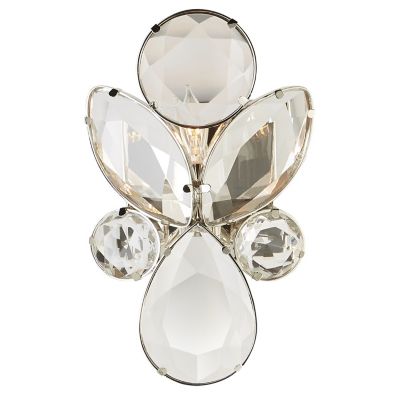 Lloyd Jeweled Wall Sconce (Nickel w/ Clear Crystal)-OPEN BOX