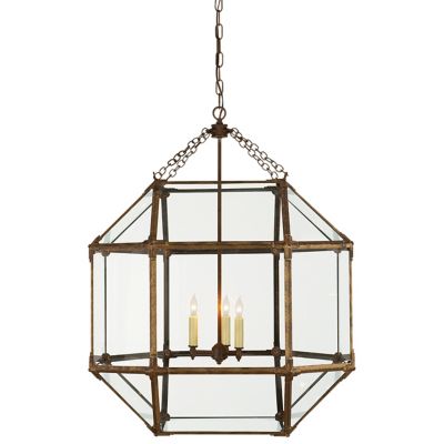 Morris Large Pendant (Clear|Gilded Iron) - OPEN BOX