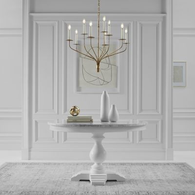 Shown in Gilded Iron finish, Large size, lit