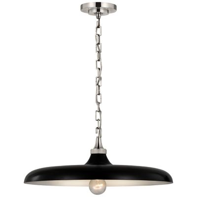 https://images.lumens.com/is/image/Shown in Polished Nickel finish, Aged Iron Shade Color, Medium size