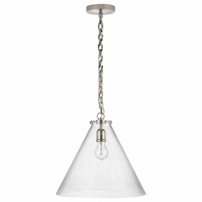 Katie Conical Pendant (Polished Nickel w| Seeded) - OPEN BOX