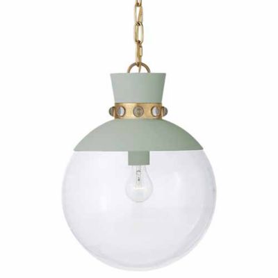 Lucia Pendant (Matte White and Gild|Medium) - OPEN BOX