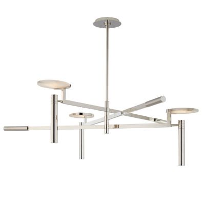 Shown in Polished Nickel finish, 45 Inch size, lit