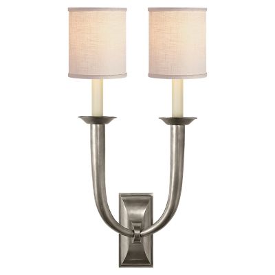 French Deco Horn Double Wall Sconce