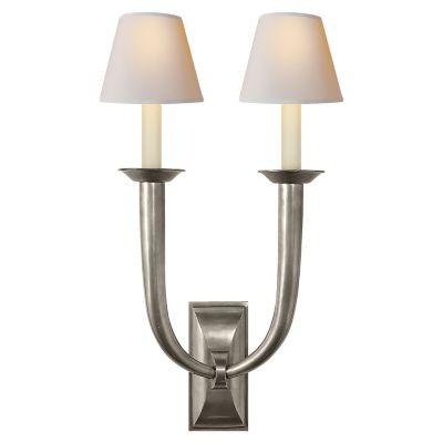 French Deco Horn Double Wall Sconce