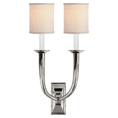French Deco Horn Double Wall Sconce