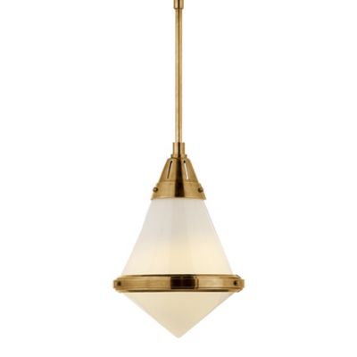 Gale Pendant (Antique Brass|White Glass|Small) - OPEN BOX