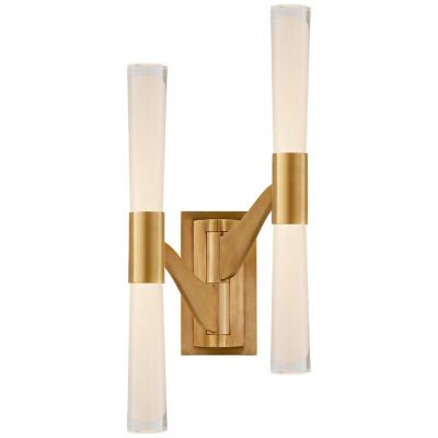 Brenta Double LED Wall Sconce (Antique Brass) - OPEN BOX