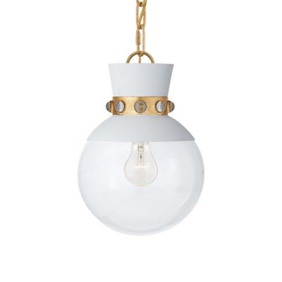 Lucia Pendant (Matte White and Gild|Large) - OPEN BOX