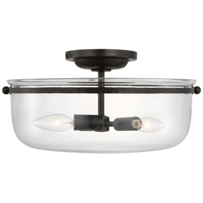 Lorford Medium Semi-Flushmount by Visual Comfort Signature at