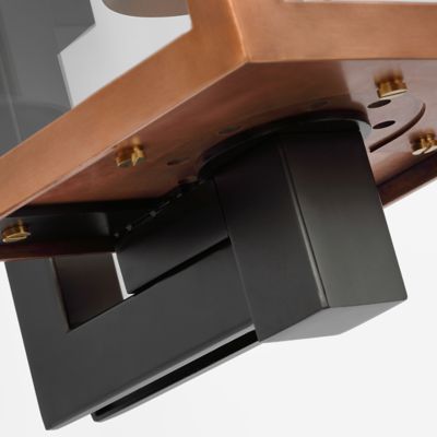 Shown in Soft Copper finish, Medium size, detail view, lit
